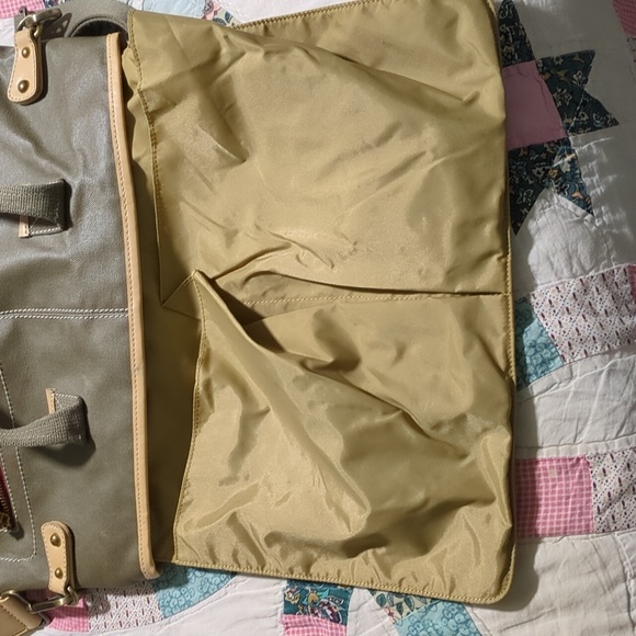 Clava Green Coated Canvas Tote Bag - Picture 13 of 15